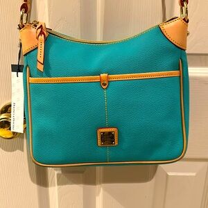 BNWT Dooney & Bourke Kimberly in Sea Foam pebble leather with Dust bag cover